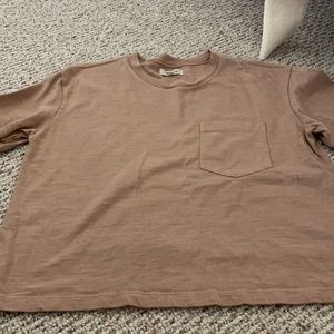 Madewell cropped T Mauve color